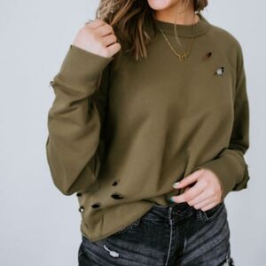 Kynlee Distressed Crew